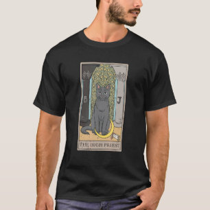 Camiseta Carta de Tarot del Sumo Sacerdote Gato para un Lec