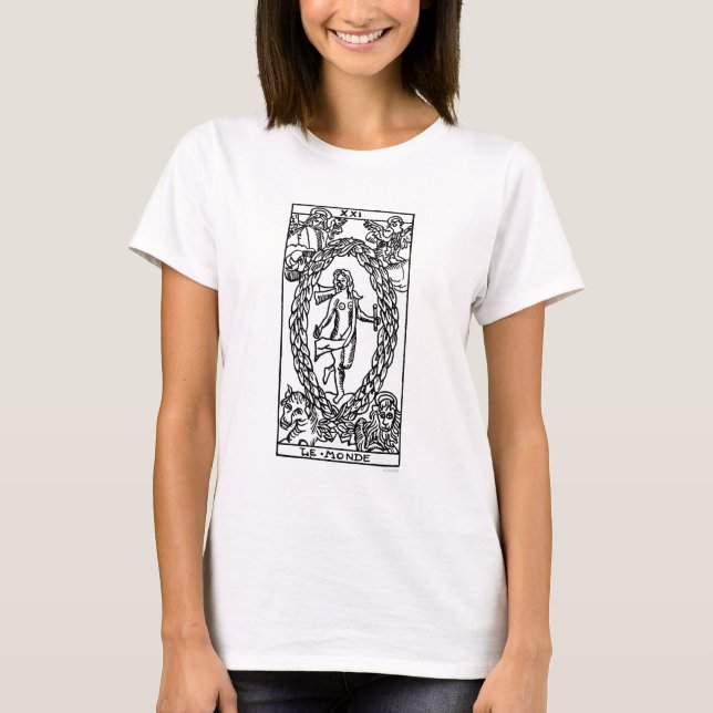 Camiseta Carta de tarot: El mundo (Anverso)