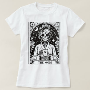 Camiseta Carta de Tarot Esqueleto de Mamá Cansada