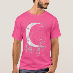 Camiseta Carta de Tarot Gato y Luna Creciente