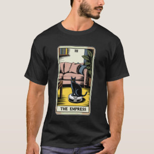 Camiseta Carta de Tarot La Emperatriz Gato En Aspiradora Ro