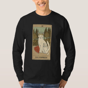 Camiseta Carta de Tarot La Emperatriz y Gatos Gráficos Cósm