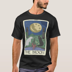 Camiseta Carta de Tarot La Luna XVIII Retro