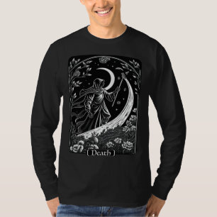 Camiseta Carta de Tarot Muerte Segador Oculto Gótico Bruja