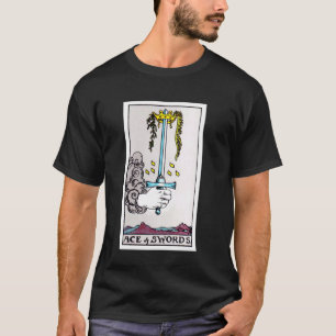 Camiseta Carta de Tarot Vintage As de Espadas - Rider Waite