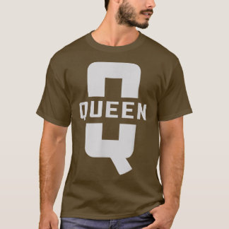 Camiseta Carta de traje de reina Q Parejas coincidentes Reg
