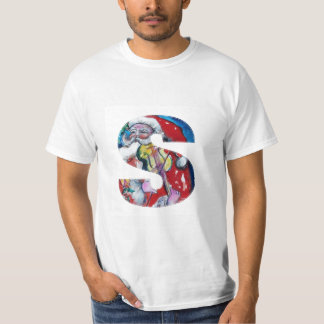 CAMISETA CARTA DE XMAS /SANTA CLAUS CON MONOGRAMA DE VIOLÍN