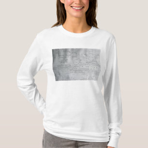 Camiseta Carta del North Pacific, 1851 de la ballena