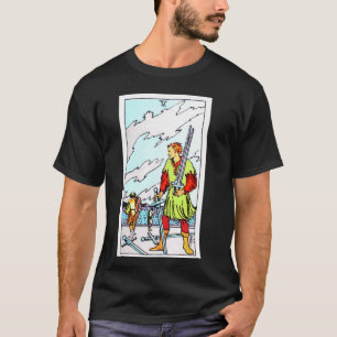Camiseta Carta del Tarot Antiguo Cinco de Espadas - Rider W