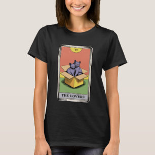 Camiseta Carta del Tarot Los Amantes Gatos Acariciándose Ga