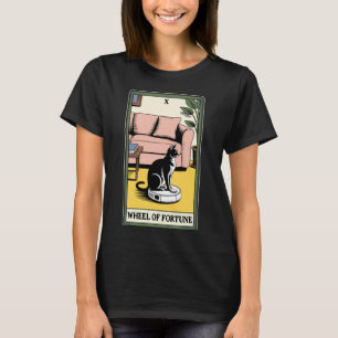 Camiseta Carta del Tarot Rueda de la Fortuna Gato en Aspira