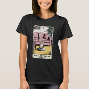 Camiseta Carta del Tarot Rueda de la Fortuna Gato en Aspira