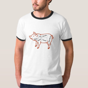 Camiseta Carta deliciosa del cerdo