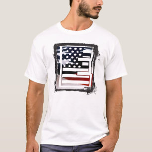 Camiseta Carta E Monograma Estados Unidos inicial