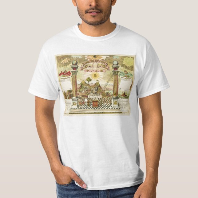 Camiseta Carta emblemática e historia masónica de FAM (Anverso)