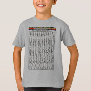 Camiseta Carta etíope del alfabeto del Amharic de la