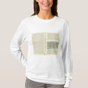Camiseta Carta física del Océano Atlántico continuo