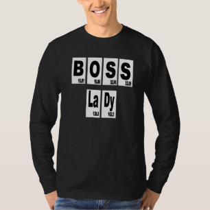 Camiseta Carta gráfica periódica de química de Boss Lady