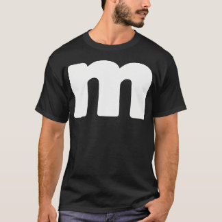 Camiseta Carta M Grupos Halloween Equipo fácil perezoso
