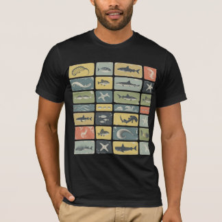 CAMISETA CARTA MARINA DE VARIADAS CRIATURAS 