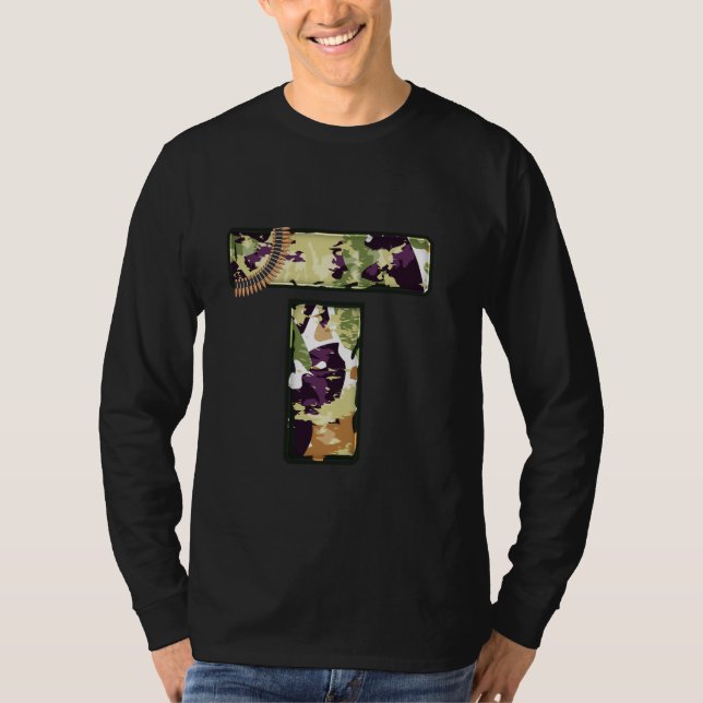 Camiseta Carta Militar De Estilo T  (Anverso)