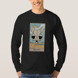 Camiseta Carta Tarot de Muerte de Gato para un Lector de Ca