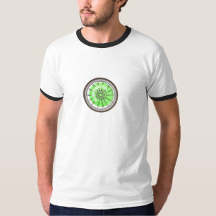 Camiseta Carta verde torcida de la rueda