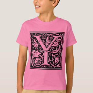 Camiseta Carta Y Monograma medieval Art Nouveau