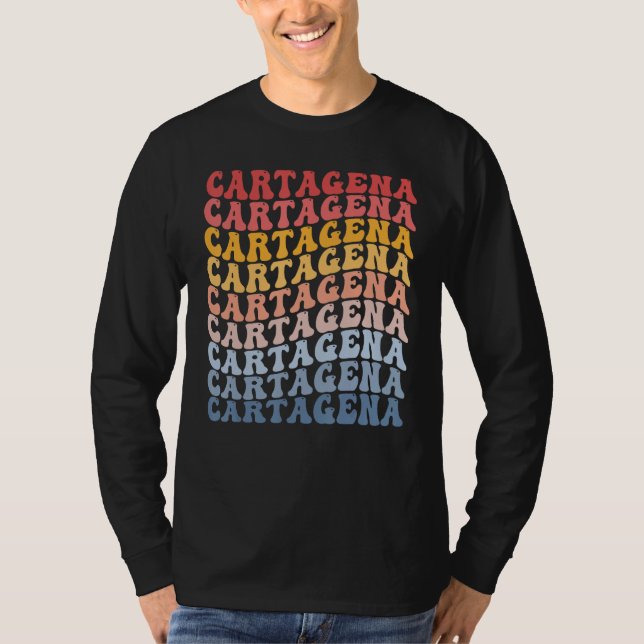 Camiseta Cartagena City Groovy Retro (Anverso)