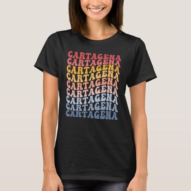 Camiseta Cartagena City Groovy Retro (Anverso)