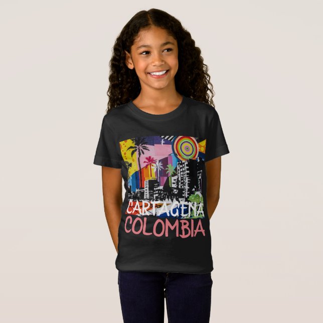 Camiseta Cartagena Colombia Graffiti Mural en Guay (Anverso completo)
