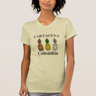 Camiseta Cartagena Colombia, tres piñas, 2