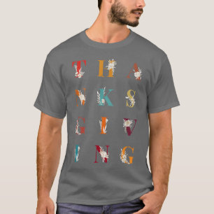 Camiseta Cartas de Acción de Gracias Celeb de vacaciones en