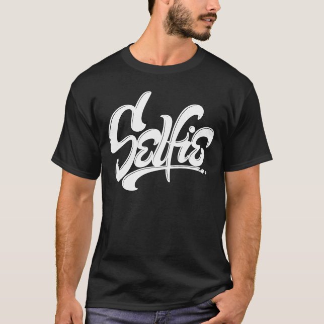 Camiseta Cartas de arte callejero de Graffiti Selfie (Anverso)