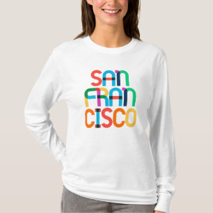 Camiseta Cartas de arte pop de Estados Unidos de San Franci