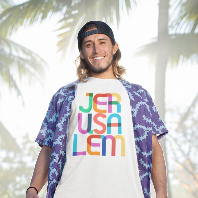 Camiseta Cartas de arte pop de Jerusalén-Israel (Subido por el creador)