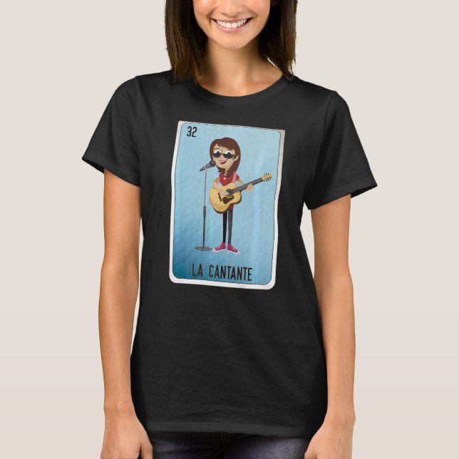 Camiseta Cartas de bingo de jerga mexicana (Anverso)