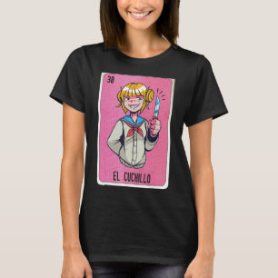 Camiseta Cartas de bingo de jerga mexicana El Cuchillo