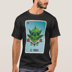 Camiseta Cartas de bingo de jerga mexicana El Porro