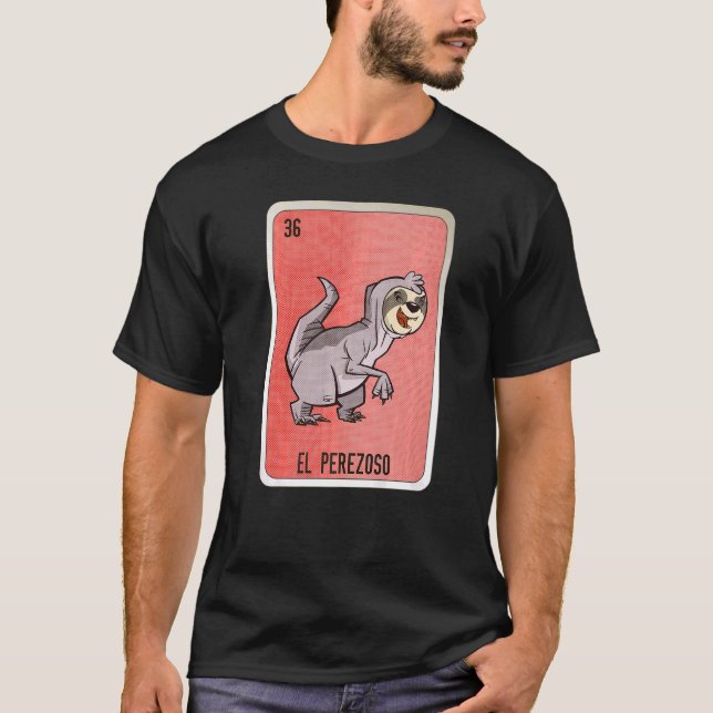 Camiseta Cartas de bingo de jerga mexicana El Prezoso (Anverso)