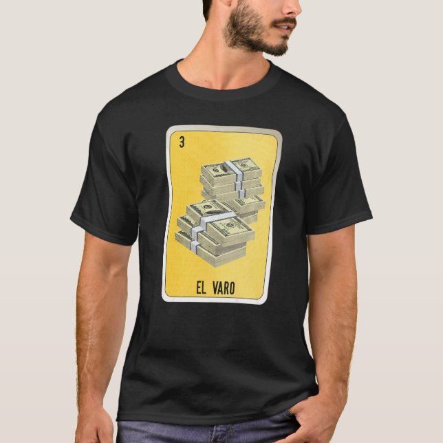 Camiseta Cartas de bingo de jerga mexicana El Varo (Anverso)