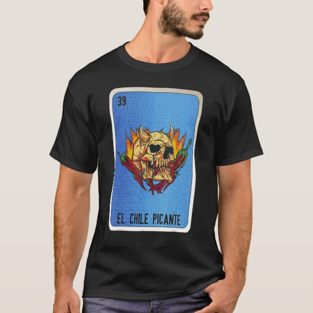 Camiseta Cartas de bingo de jerga mexicana en Chile (Anverso)