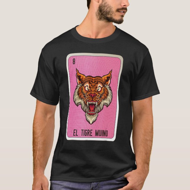 Camiseta Cartas de bingo de la jerga mexicana de El Tigre M (Anverso)