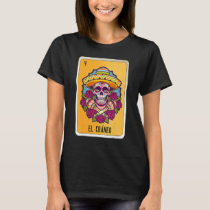 Camiseta Cartas de bingo de la jerga mexicana de La cráneo