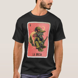 Camiseta Cartas de bingo de la jerga mexicana La Bruja