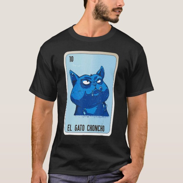 Camiseta Cartas de Bingo de la Lotería Mexicana de La Gato  (Anverso)