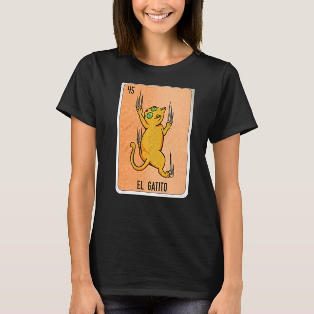 Camiseta Cartas de Bingo de Lottery Mexicano de El Gatito (Anverso)