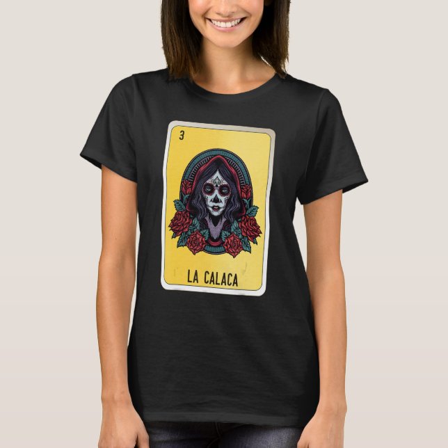 Camiseta Cartas de Bingo de Lottery Mexicano de La Calaca (Anverso)