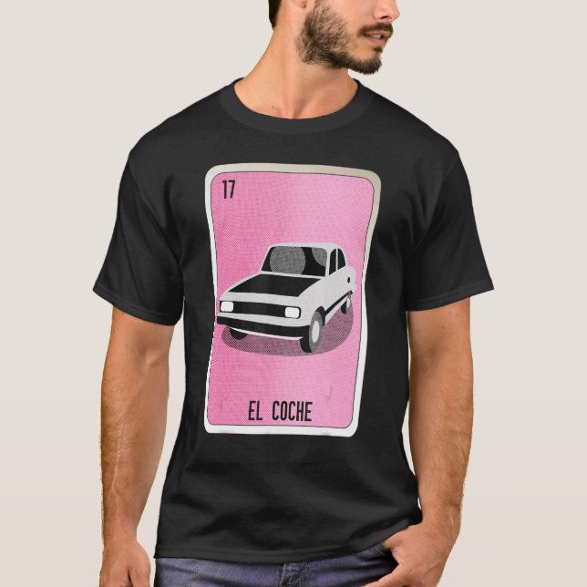 Camiseta Cartas de Bingo de Lottery Mexicano El Coche (Anverso)