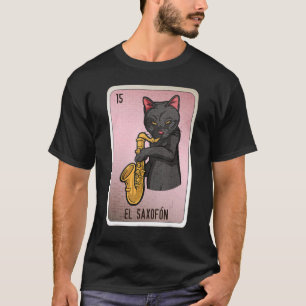 Camiseta Cartas de Bingo de Lottery Mexicano El Saxofón